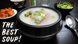 Seolleongtang  The Most COMFORTING Korean Ox Bone Soup [upl. by Sib]