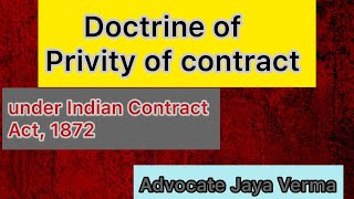 Doctrine of Privity of Contract and its case [upl. by Iew]