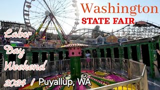 🇺🇸 Experienced The 3 Rides inside Washington State Fair in Puyallup WA 🇺🇸 on August 31st 2024 [upl. by Gifferd]