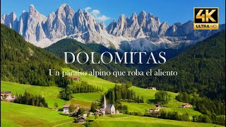 Paisajes hermosos de Dolomitas Italia Un paraíso alpino que roba el aliento Cinematic 4K [upl. by Fusuy]