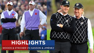 Woods amp Stricker vs Hanson amp Jiménez  Extended Highlights  2010 Ryder Cup [upl. by Crysta211]