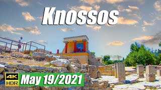 Walking tour of Knossos Palace Heraklion Crete Greece 2021 [upl. by Christianna]