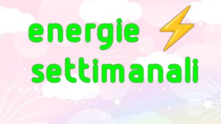 ENERGIE ⚡ SETTIMANALI dal 21 al 27 ottobre 🍄🌰 [upl. by Larok682]