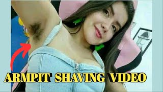 How to shave Underarm hair at home  Armpit Shaving video [upl. by Meek]