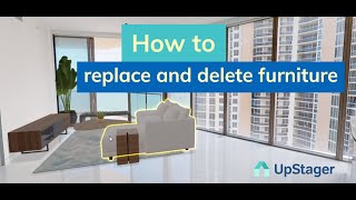 5 How to replace and delete furniture in a staged Matterport tour  Upstager [upl. by Lacey286]