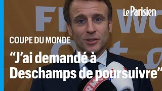 Macron  « Jai demandé à Deschamps de poursuivre » [upl. by Llehsyar374]