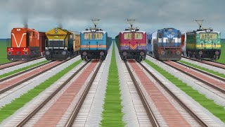 6 LINE TO LINE TRAIN CROSSING 🚸 ON BUMPY CURVED TRACKS  train sim world 3  train simulator classic [upl. by Emmerie]