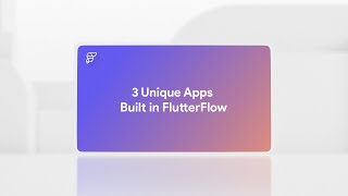 3 Unique Apps Built In FlutterFlow [upl. by Yemirej]