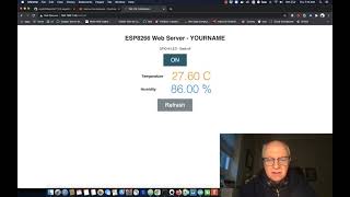 ESP8266 with DHT11  Chapter 2  ESP8266 as a WebServer [upl. by Doi657]
