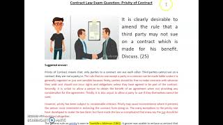 Privity of Contract Exam Question [upl. by Iahs760]