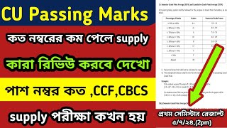 CU semester passing marks 2024  CU semester passing number  CU supply exam rules supply exam rule [upl. by Barren96]