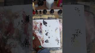 Ink Blots on the Gel Plate gelliprinting mixedmediaart painting art gelliplateprinting [upl. by Kaja]