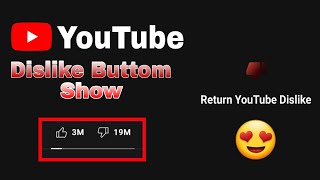 How to show YouTube dislikes  Dislike Button remove  YouTube dislike button back [upl. by Kamaria]