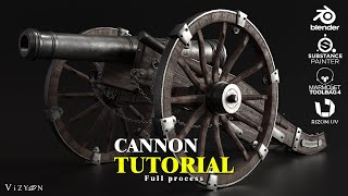 Cannon  3D Model  Full Tutorial DEMO [upl. by Rairb]