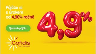 Cofidis půjčka nyní s úrokem od 49  ročně [upl. by Enawd]