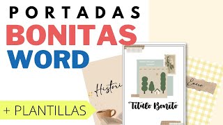 Ideas de Portadas  Plantillas hechas en Word [upl. by Regnij]