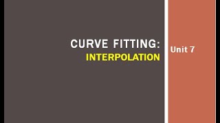 Numerical Methods and Analysis  Curve Fitting  Interpolation [upl. by Fawne]