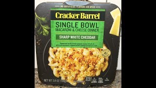 Cracker Barrel Single Bowl Macaroni amp Cheese Dinner Sharp White Cheddar Review [upl. by Inoue]