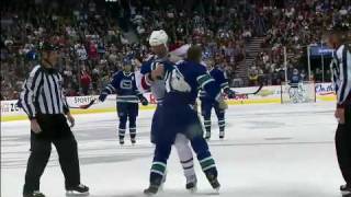 Hal Gill vs Rick Rypien Oct 7 2009 [upl. by Zel]