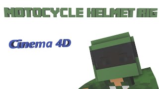 Minecraft Motocycle Helmet RIG free  Cinema 4D [upl. by Eicarg]