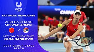 ZhangZheng v DjokovicDanilovic Extended Highlights  United Cup 2024 Gro [upl. by Richmal547]