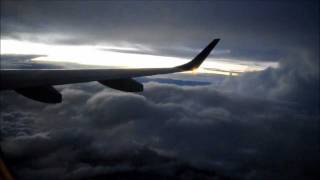 Turbulence thunderstorm and dark sky during takeoff [upl. by Martynne]