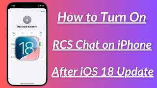 How to Turn on RCS Chat on iPhone  How to Enable RCS on iOS 18 [upl. by Sumner]