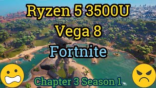 Ryzen 5 3500U  Vega 8  FORTNITE Performance Mode [upl. by Ablem35]