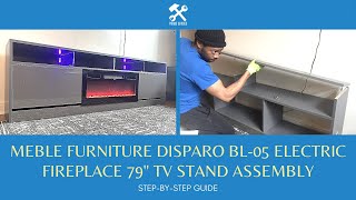 Meble Furniture DISPARO Fireplace TV Stand Assembly Alexin TV Stand For TVs up to 88quot w Fireplace [upl. by Mcbride]