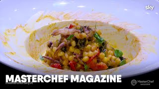 Fregola con calamari by Chef Bruno Barbieri e Chef Giorgio Locatelli  MasterChef Magazine [upl. by Eldrid]