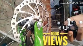 How To Install Disc Brake in Any cycle  cheapest Disc Brake for Bicycle  Only for 500Rs [upl. by Garvin]