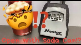 How to Open a Master Lock Box with a Soda Can [upl. by Aniarrol]