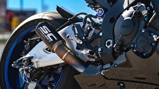 Installing LighTech Rearsets On My Yamaha R1M  ASMR [upl. by Bobine35]