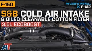 20112014 F150 SampB Cold Air Intake amp Oiled Cleanable Cotton Filter 35L EcoBoost Review amp Install [upl. by Ole]