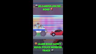 🚓💨 VROOM VROOM LEARN ROAD SAFETY WITH THE POLICE MONSTER TRUCK 👮‍♂️ [upl. by Worden]