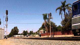 Amtrak 6906 leads 573 past Sand Canyon Ave [upl. by Bever]