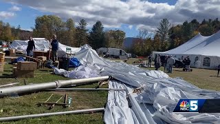 Severe winds cut short this years Stowe Foliage Arts Festival [upl. by Aleafar]