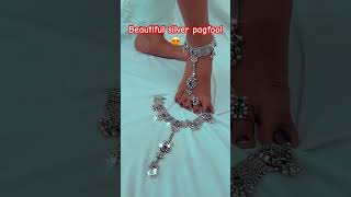 Beautiful designer silver pagfool 😍 youtubeshorts shortsviral love [upl. by Llehcnom]