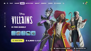 Fortnite Item Shop October 18th 2024 NEW Disney Villains Bundle [upl. by Leanatan]