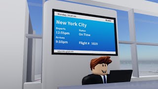 RexAir Robloxia To New York City Flight 1020 E175 [upl. by Winzler]