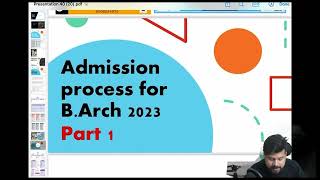 Admission process for BArch 2023 part 1 JEE MAIN BARCH  amp NATA 2023 [upl. by Notxarb]