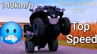 TOP SPEED 140kmh 😱 Brutal Acceleration Chiptuning  Stage 3 Clutch Kit Cfmoto Cforce 1000🥶 [upl. by Marcoux334]