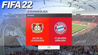 FIFA 22  Bayer Leverkusen vs FC Bayern München  BayArena  PS5 [upl. by Adena581]