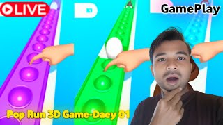 Live Game Play Video in Pop Run 3D Day 01 [upl. by Krefetz243]