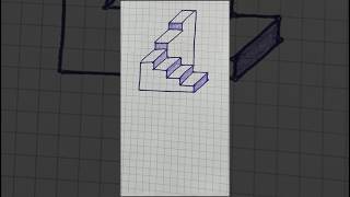 Simple 3D Steps shorts art drawing youtubeshorts youtube ytshorts [upl. by Redman]