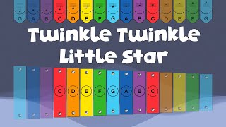 Twinkle Twinkle Little Star Glockenspiel Play Along [upl. by Eisse563]