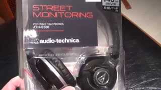 AudioTechnica ATHS500 Portable Headphones Unboxing [upl. by Aeslehs578]