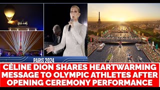 Celine Dions Heartfelt Message Electrifies Paris 2024 Olympics Opening Ceremonycelinedionolympics [upl. by Ghassan]