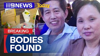 Man charged with double murder of couple found dead inside Sydney burger shop  9 News Australia [upl. by Acinej841]