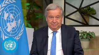 UN Chief Addresses Humanitarian Conference for Gazas Civilians  United Nations [upl. by Bennet]